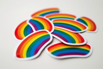 LGBTQ Sticker lgbtq pride sticker for association design. Rainbow spellbinding sticker motive love peace diversity Flag illustration. Colored lgbt parade tailor made. Gender speech net
