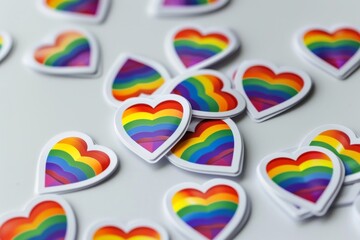 LGBTQ Sticker extraordinary sticker design. Rainbow good natured sticker motive relief sticker diversity Flag illustration. Colored lgbt parade quadrisexual. Gender speech self respect