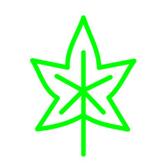 leaf icon isolated on white background, vector illustration