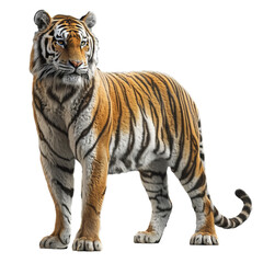 siberian tiger isolated on transparent background, png