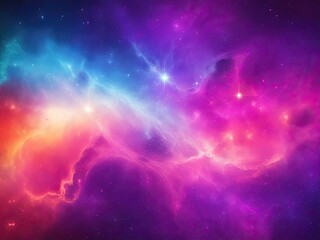 Fototapeta na wymiar Colorful abstract nebula space background available for free.