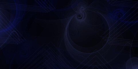 Dark BLUE vector background with wry lines. Cloud of smoke on black background. Selective focus. Toned