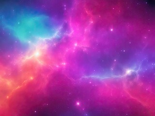 Colorful abstract nebula space background available for free.