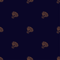 Seamless pattern Magic spotted mushroom Hand draw boho fantasy art for textile or t-shirt