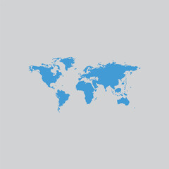 World map vector, isolated on white background 