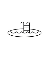 swimming pool icon, vector best line icon.