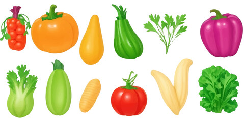 Set of Vegetables and Desserts Isometric Icons .Isolated Big set of color  icons on the theme of healthy  food. Flat design.  colored tomato sketch icon Vector
