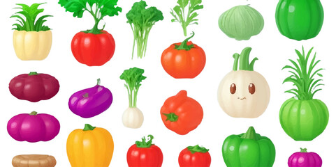 Set of Vegetables and Desserts Isometric Icons .Isolated Big set of color  icons on the theme of healthy  food. Flat design.  colored tomato sketch icon Vector
