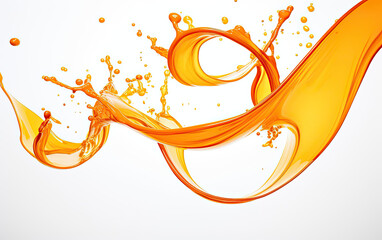 Orange Liquid Splashing Into the Air