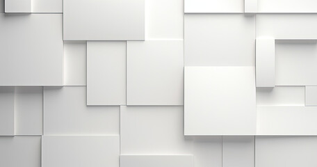 Abstract Geometric Design on White Wall - obrazy, fototapety, plakaty