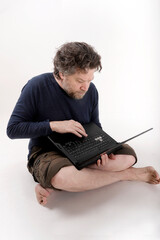 man working on his laptop