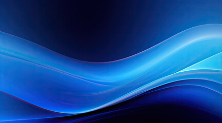 Close Up of a Blue Wave on Black Background