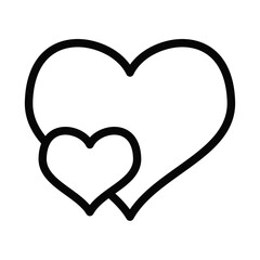 love icon isolated on white background, vector illustration