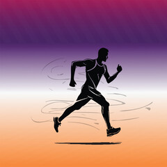  Conceptual Illustration of a Running Man