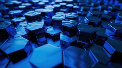 Obraz premium Hexagon, futuristic polygonal ,Technology abstract background,