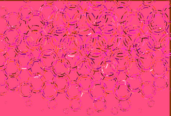 Light pink, yellow vector pattern with spheres.