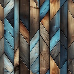 A picture of wooden fence texture seamless wallpaper background Generative AI