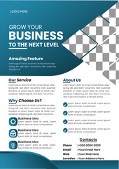 Corporate business flyer template design . Marketing, business proposal, promotion, advertise, publication, cover page. new digital marketing flyer set
