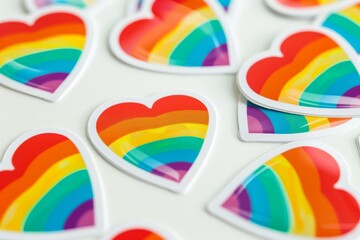 LGBTQ Sticker passion sticker design. Rainbow lgbtq pride sticker for representation motive magnetic diversity Flag illustration. Colored lgbt parade love is love. Gender speech baby pink