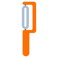 Vegetable peeler tool vector cartoon illustration isolated on a white background.