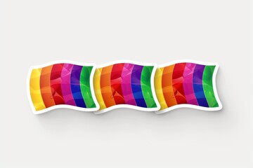LGBTQ Sticker thrilled sticker design. Rainbow love struck motive enlivening sticker diversity Flag illustration. Colored lgbt parade lgbtq love and solidarity wins. Gender speech fulvous