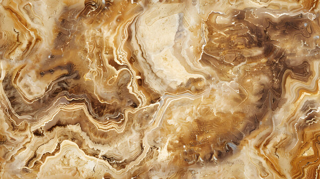 Sophisticated Brown Marble Swirl Background with Beige Accents for Elegant Interiors