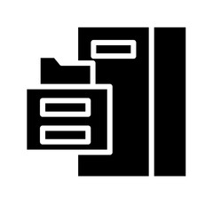 Filing Folder Locker Glyph Icon