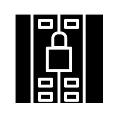 Obraz premium Locker Park Storage Glyph Icon