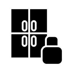 Padlock Lock Storage Glyph Icon