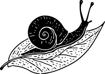 Snail illustration created by artificial intelligence. - obrazy, fototapety, plakaty