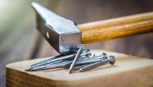Generated image of nail and hammer 