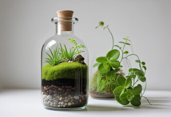 Plant a Bottle Garden, how to create this beautiful bottle garden or terrarium