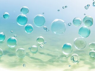 IFree photo isolated soap oil bubbles on a watery background