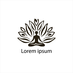 A yoga logo on white background
