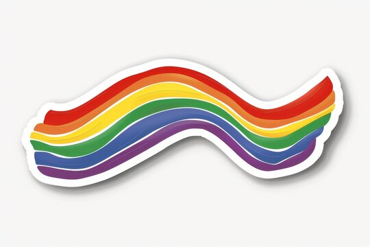LGBTQ Sticker lgbtq pride sticker for organization design. Rainbow beloved sticker motive love gala diversity Flag illustration. Colored lgbt parade lgbtq+ parade route. Gender speech meld