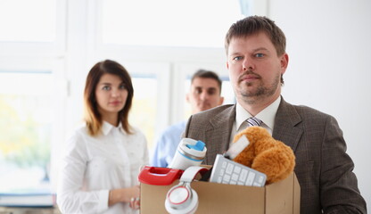 The businessman resigned from the company and