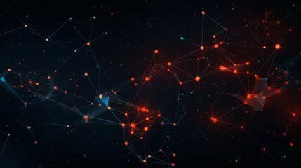 Fototapeta na wymiar Futuristic network shape. Computer generated abstract background