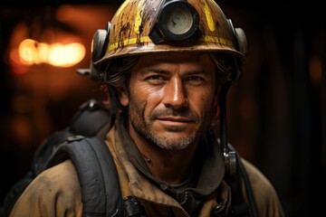 Fototapeta premium Bravery in the Face of Fire. Generative AI