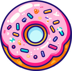 Donut illustration created by artificial intelligence.