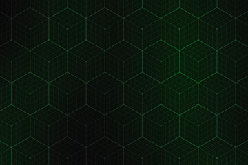 Dark green gradient blockchain background gradient banner