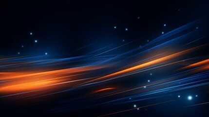 Fototapeta na wymiar Abstract blurred background of orange spots stripes on a dark blue background. Background for design