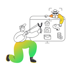 Man fights off data scammers