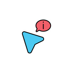 Cursor icon design with white background stock illustration