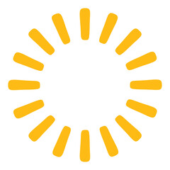 Sun Icon Isolated on White