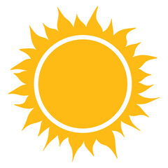 Sun Icon Isolated on White