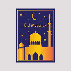 Eid Card Design Vector Art