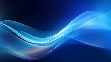 Fototapeta premium Beautiful abstract wave technology background with blue light, digital wave effect, corporate concept