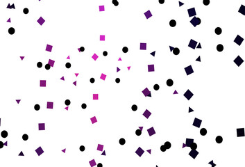 Light Pink vector cover in polygonal style with circles.