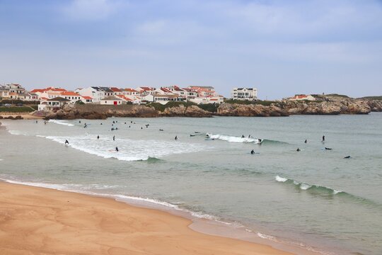 Surfers in Baleal, Portugal