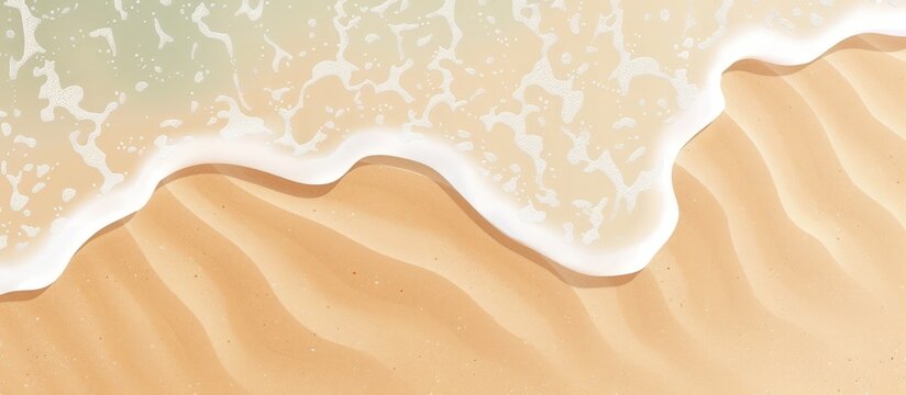 Blue ocean tropical of sandy beach seashore.Generated AI image